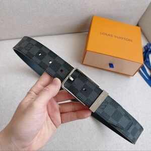 Louis Vuitton Black and Gray Checkered Belt Bag